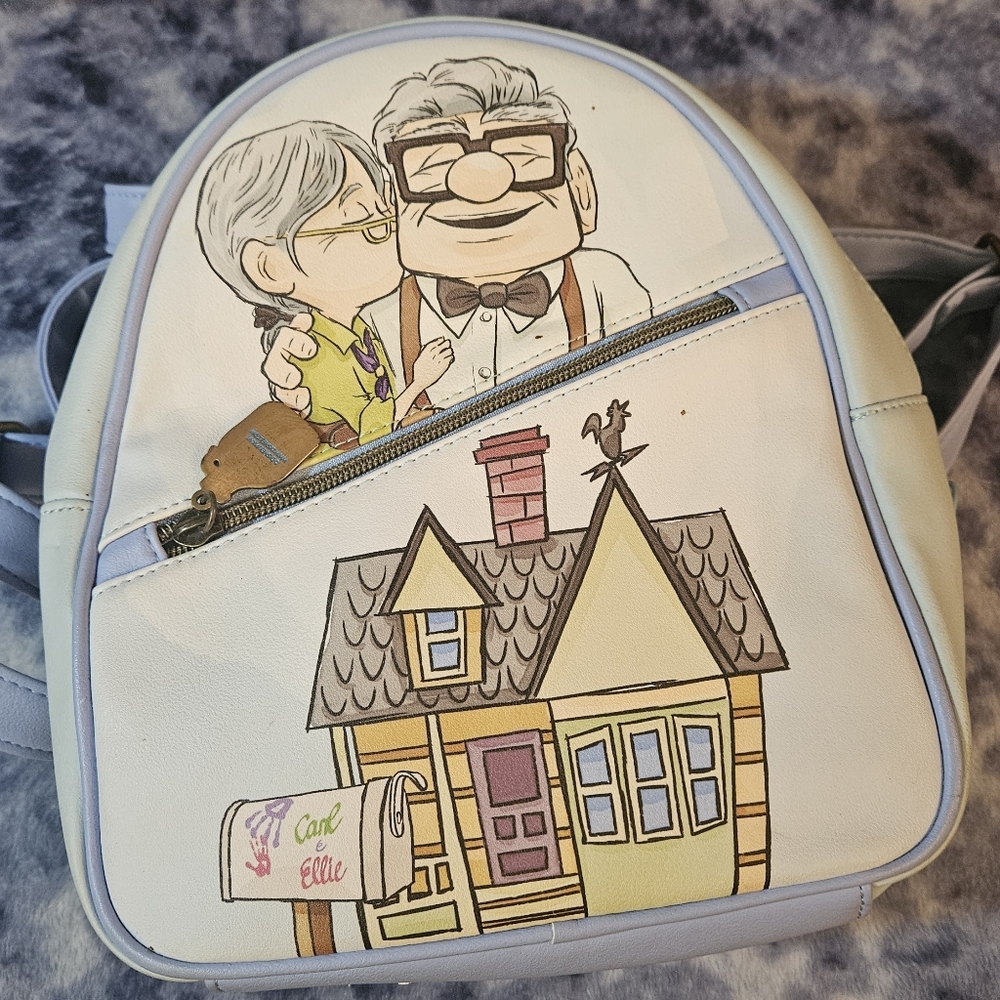 Disney Carl And EllieUp Backpack with Blue and Cream Accents